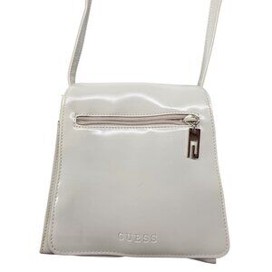 Guess Cream Crossbody Bag With Front Pocket &‎ Zipper Closure